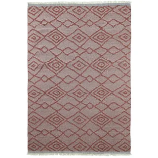 Outdoorteppich Rubik rot/grau B 200 x L 300 cm 200x0.5