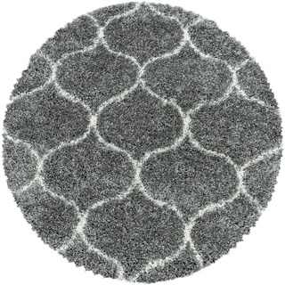 Hochflor-Teppich »SALSA 3201«, rund, 50 mm Höhe, 92940416-0 grau 50 mm