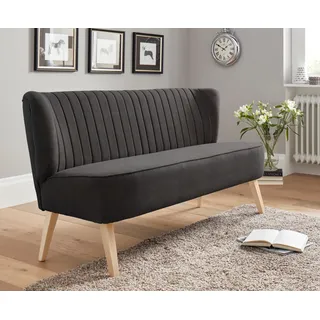 Home Affaire 2-Sitzer HOME AFFAIRE "Campi", braun (dunkelbraun), B:140cm H:81cm T:67cm, 92% Polyester, 8% Nylon, Sofas, bequemes Küchensofa, frei im Raum stellbar