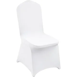 VEVOR Universell Weiße Stuhlhussen für Elegante Stuhl 50 Stk Polyester Und Elasthan Hussen Stretch Stuhlüberzug Stuhlbezug Husse Stuhlschutz Elastisch
