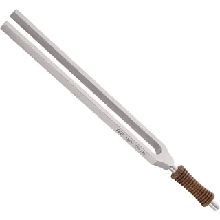 Sonic Energy Binaural Therapy Tuning Fork, Alpha (TTF-ALPHA) | 139 Hz, 24 cm lang, 126 g, in Deutschland gefertigt, inkl. Hülle, vernickelter Stahl, Korkgriff