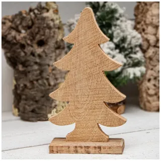 Antikas Weihnachtsfigur Skulptur, Weihnachtsbaum,Tischdeko zu Weihnachten, Holz, Braun braun