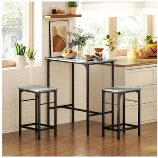 Homcom Bartisch Set 3-tlg.  grau