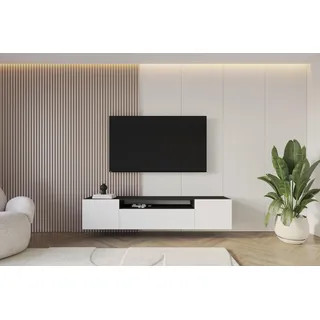 altdecor ELIO Lowboard 200 cm Schwarz/Holz