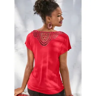 VIVANCE Kurzarmshirt Rot/Navy 36