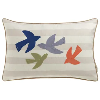 Tom Tailor Dekokissen Birds 58 x 38 cm Lila