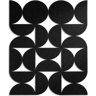 Agger Pinnwand 12 Stück Filz Pinnwand Selbstklebend 30x15cm - Dekorative Pinnwand, (12-tlg), Moderne Pinnwand Ohne Bohren für Büros, Schulen, Kinderzimmer schwarz