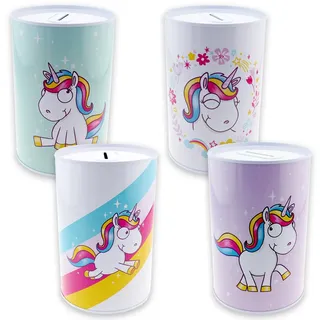 Out of the blue - Spardose Metall Einhorn 15x10, Mehrfarbig (69/1265), Modell