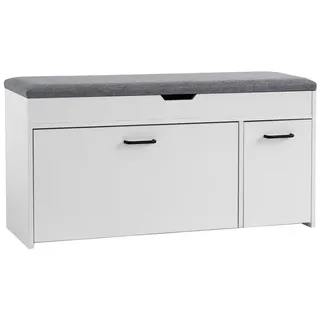 Mondeer Schuhbank 100 x 52 x 30 cm weiß / weiß