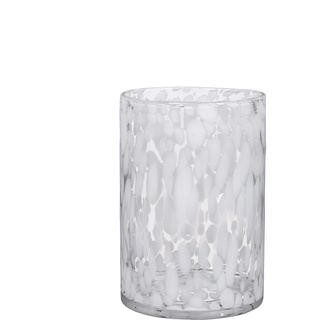 Mica Vase Cammy Zylinder Glas weiß 20 x 14 cm