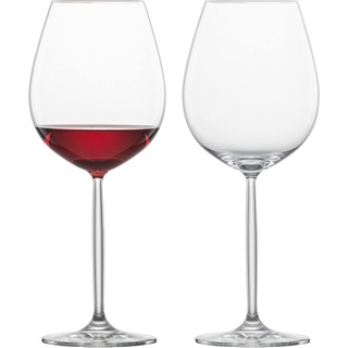 SCHOTT ZWIESEL Rotweinglas Diva (2er-Set), klassische Weingläser für Rotwein oder Wasser, spülmaschinenfeste Tritan-Kristallgläser, Made in Germany (Art.-Nr. 104956)