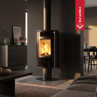 Freistehender Kaminofen KRATKI ERIK N/O Ø 150 5,5 kW mit Türverschluss