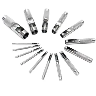 Wiltec Locheisen Satz 2-22 mm 15tlg (silber)