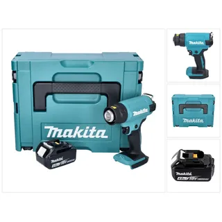 Makita DHG 180 M1J Akku Heißluftgebläse 18 V 550 °C + 1x Akku 4,0 Ah + Makpac - ohne Ladegerät
