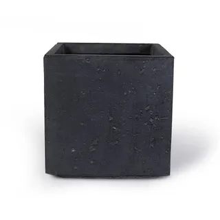 Köhko Pflanzkübel KÖHKO® Blumenkübel aus Fiberglas neuartiges Stein Pflanzkübel Quadrat grau 26 cm x 26 cm x 26 cm