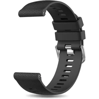 Vancle Uhrenarmbänder Silikon, Uhrenarmband 18mm 20mm 22mm, Armband mit Klassischer Schnallenverstellung, Wasserdichtes Sport Ersatzarmband für Damen Herren, (22mm Schwarz)