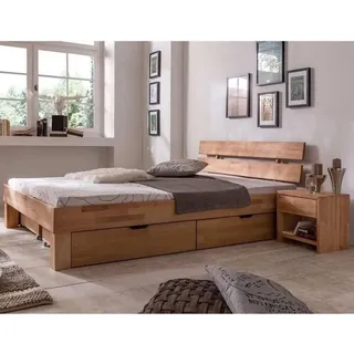 Futonbett Schlafzimmer Bett Kernbuche massiv Holz geölt Judith 90 x 200 cm