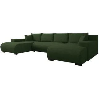 Mirjan24 Wohnlandschaft, Grün, Kunststoff, Metall, 19-Sitzer, U-Form,Rechteckig, 351x80x191 cm, Wohnzimmer, Sofas & Couches, Wohnlandschaften, Wohnlandschaften in U-Form