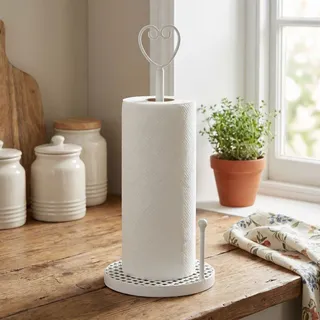 Ambiente Haus Küchenrollenständer - Herz 39cm in antikweiss | Gr.: onesize