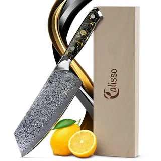 Calisso Hackmesser Gold & Ash Line Chai Dao Chinesisches Küchenmesser
