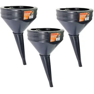 Öltrichter Einfülltrichter 3 Stück Trichter groß 21cm abgewinkelt mit Sieb HERO