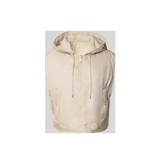 Boxy Fit Weste mit seitlichen Knopfleisten Modell 'LEVANTE', Ecru, XXL