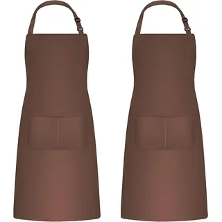 2 STK Kochschürze für Männer Damen, Backschürze mit 2 Taschen für Küche, Malersc