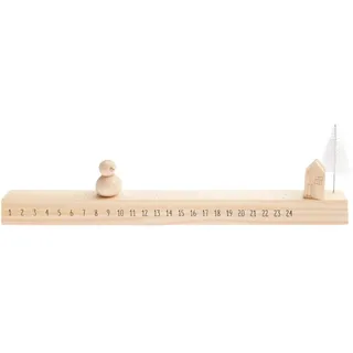 Rico Design Schiebe-Adventskalender Schneemann Holz 36x11,5x3cm
