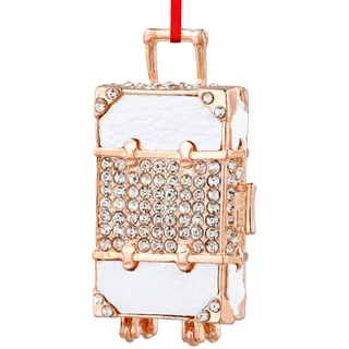 WhatSign Koffer-Weihnachtsschmuck – Metall-Reise-Ornamente für Weihnachtsbaumschmuck, Rollkoffer, Weihnachtsbaum, Andenken, Ornamente für Frauen, Mädchen, Tochter