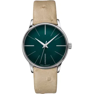 JUNGHANS Meister Damenuhr Automatic Beige/Dunkelgrün