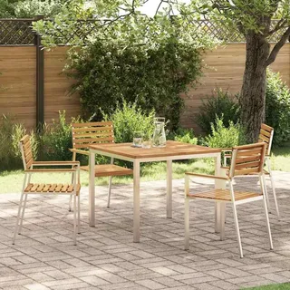 vidaXL Garten Essgruppe 5-tlg. Braun