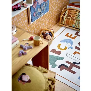 Teppich/Läufer Bloomingville, Beige, für Kinderzimmer, Stoff / Textil - 110 - 110