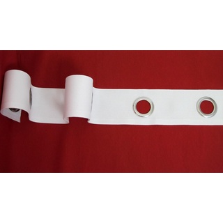Gardinen Ösenband - zum annähen, Gardinenband, Gardinenzubehör (100 mm, Weiss) - 2 Meter
