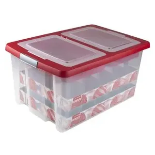 Sunware Aufbewahrungsbox Nesta 50811705, 51Liter, für 40 Weihnachtskugeln, mit Deckel und Einsätzen