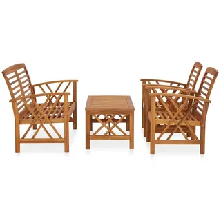 vidaXL 4-tlg Garten-Lounge-Set Massivholz Akazie