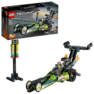 LEGO 43103 Technic Dragster Rennauto und Hot Road, 2in1 Set, Rennwagen für Kinder ab 7 Jahre, Spielzeugauto, Fahrzeuge zum Sammeln