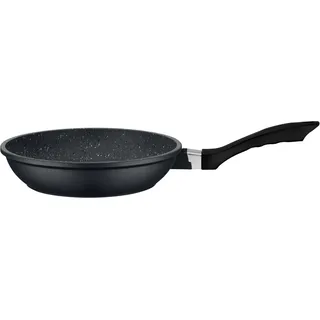 Bratpfanne GSW "Gourmet Granit", schwarz (schwarz, graphit), H:6cm Ø:28cm, Pfannen, Bratpfanne, mit VITAFLON GRANIT Antihaft-Versiegelung, Induktion