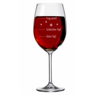 XL Weinglas -Guter Tag, schlechter Tag- Stimmungsglas als Geschenkidee zu Weihnachten, großes Weinglas von Leonardo, Geburtstagsgeschenk mit Spruch