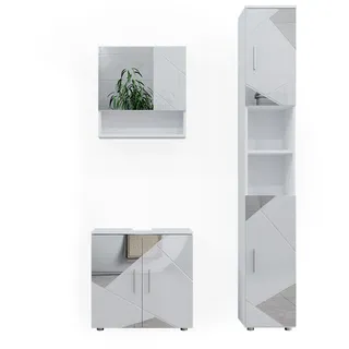Vicco Irma 3-tlg. Weiß Hochglanz