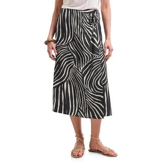 Street One Midi-Rock in Wickel-Optik mit Print Black 40 - 40