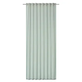 ELBERSDRUCKE Gardine mit verdeckten Schlaufen Air 03 Mint halbtransparent 255x140cm 201807 Vorhang für das Wohnzimmer Schlafzimmer Küche Flur Kinderzimmer
