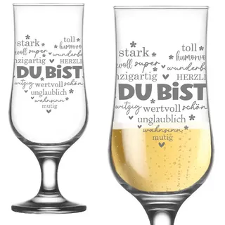 Geburtstagsfee Bierglas Graviertes Bierglas für Gute Laune, personalisiertes Geschenk & Gravur