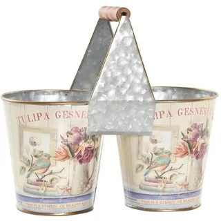 Blumentopf Dkd Home Decor Rosa Metall Shabby Chic 24 X 12 X 23 Cm