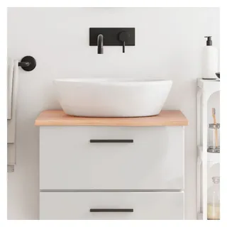 vidaXL Waschtischplatte Hellbraun 60x50x2 cm Massivholz Behandelt