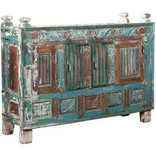 daslagerhaus living Sideboard Sideboard Vintage türkis blau