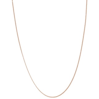 Hey Happiness Silberkette 925 Damen fein strukturiert, 18K Roségold Vergoldet, Silber Halskette Layer Look zum Kombinieren, hypoallergen rosa
