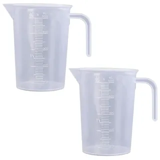 Messbecher 2 Stück 500 ml transparent mit Waage