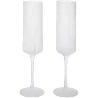 Ferm Living - Ripple Champagnerflöte, frosted (2er-Set)