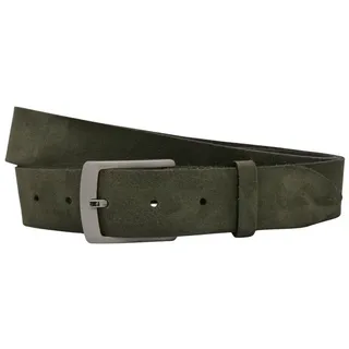 AnnaMatoni Herren Ledergürtel Leder 3,5cm grün 90