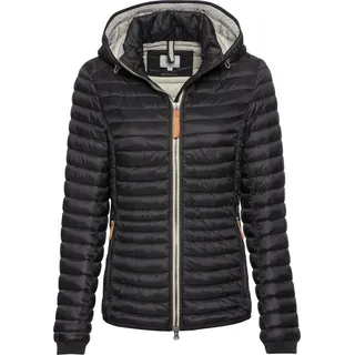 CAMEL ACTIVE Damen Leichte Steppjacke aus recyceltem Polyamid Schwarz, - 48